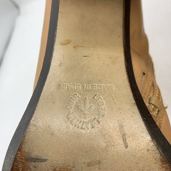 Stephane Kelian Heel Boots Women’s Sz 7 Side Zip Mid Calf Cap Toe Camel. #3 - Picture 12 of 12